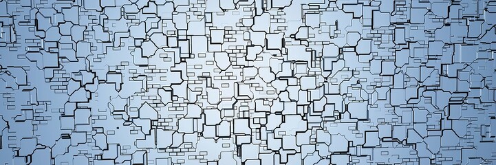 Abstract metallic Future geometric technology background, 3D Rendering