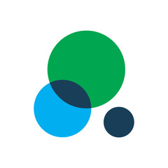 color circle bubble logo design