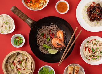 Assorted Chinese dishes