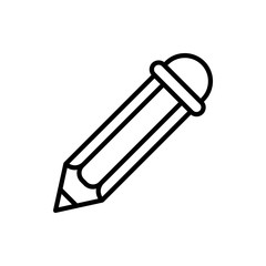 Pencil Vector Icon Style Illustration.  Advertising and Media  EPS 10