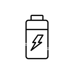 Battery  Vector Icon Style Illustration.  Advertising and Media  EPS 10