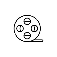 Film Reel Vector Icon Style Illustration.  Advertising and Media  EPS 10
