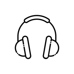 Headphone  Vector Icon Style Illustration.  Advertising and Media  EPS 10