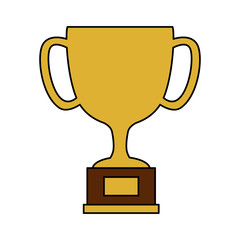 cup trophy award isolated icon vector illustration design