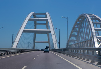 bridge connecting Russia and the peninsula of Crimea.