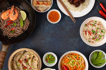Assorted Chinese dishes