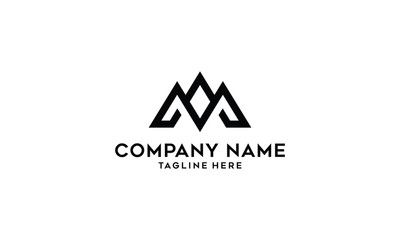 Letter M AM MA Monogram Logo Design