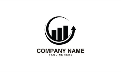 Arrow chart business finance vector logo