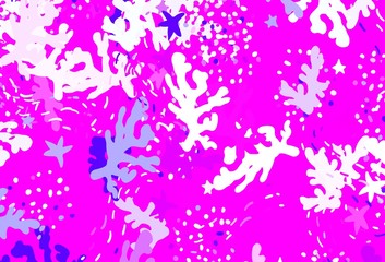 Light Purple, Pink vector backdrop with memphis shapes.