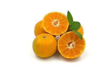orange fruit on white background
