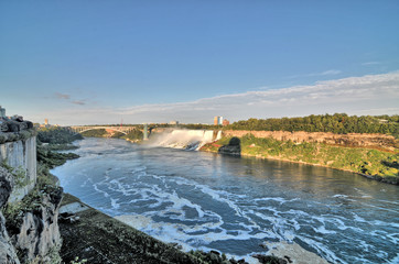 Fototapeta Niagara – wodospad na rzece Niagara, na granicy Kanady, prowincja Ontario i USA, stan Nowy Jork.  obraz