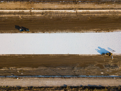 Detail of a industrial saltpan in Tavira, Portugal