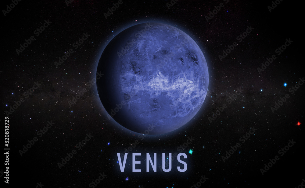 Wall mural the venus planet in the space, galaxy science creative art background elements of this image furnish