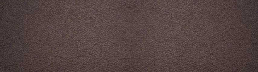 Deurstickers Dark brown chocolate rustic leather texture - Background banner panorama long © Corri Seizinger