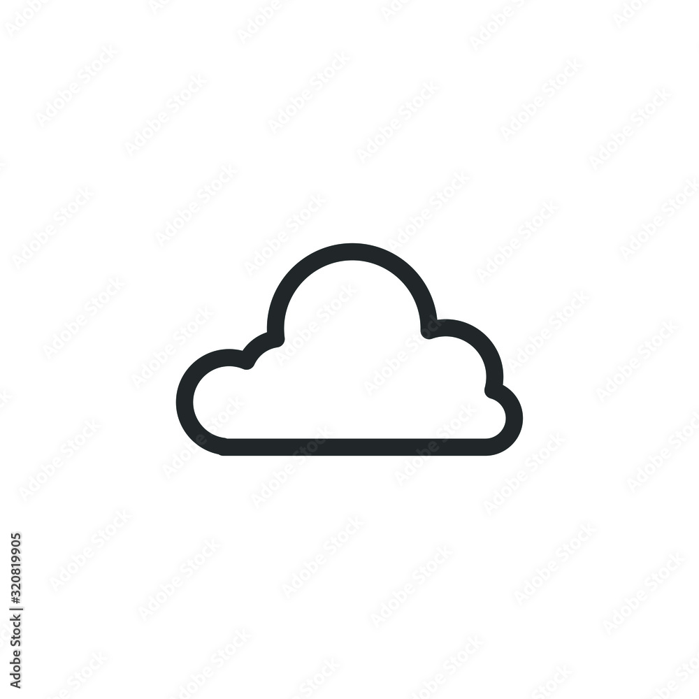 Poster cloud icon template color editable. cloud symbol vector sign isolated on white background illustration for graphic and web design.