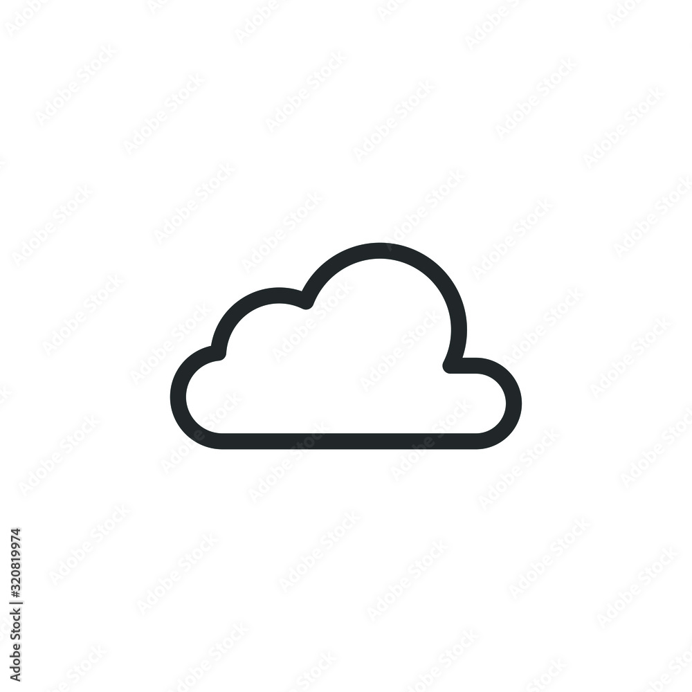Aufkleber cloud icon template color editable. cloud symbol vector sign isolated on white background illustration for graphic and web design.