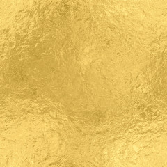 Gold foil seamless texture, golden shiny background - obrazy, fototapety, plakaty