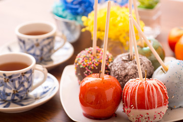 カラフルなりんごアメ