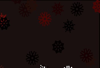 Fototapeta na wymiar Light Red vector layout with bright snowflakes.