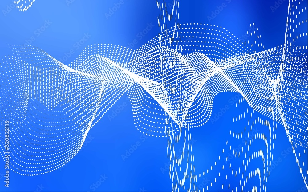 Wall mural light blue vector texture with disks. illustration with set of shining colorful abstract circles. th
