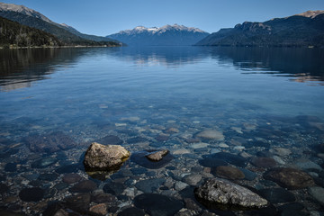 Beautiful Traful Lake. A lake full of mountains