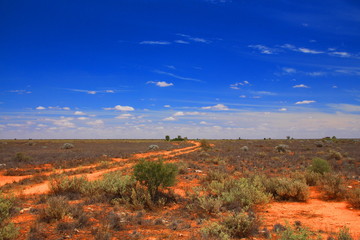 Dirt tracks across the Australian desert
