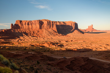 Monument Valley View in sunset