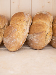 traditional bread rolls baked in a wood-fired oven