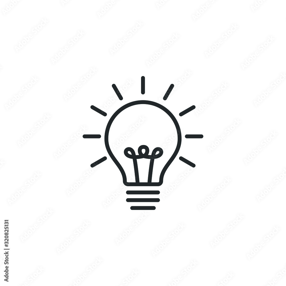 Leinwandbilder light bulb icon template color editable. lamp symbol vector sign isolated on white background illust