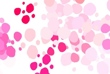 Light Red vector template with circles.