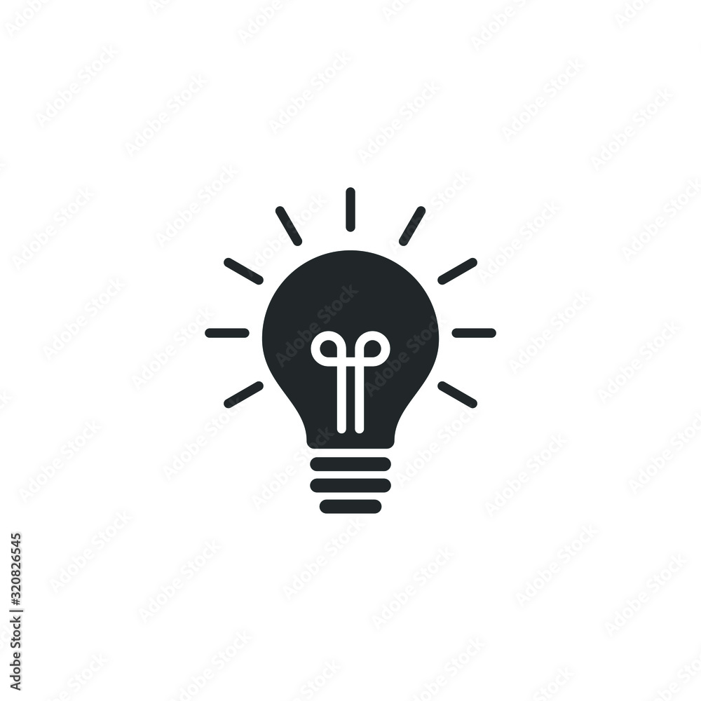 Leinwandbilder light bulb icon template color editable. lamp symbol vector sign isolated on white background illust