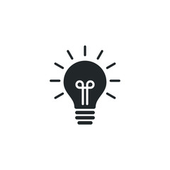 Light Bulb icon template color editable. lamp symbol vector sign isolated on white background illustration for graphic and web design.