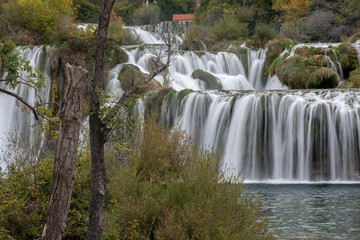 Cascading Waterfalls Skradinski Buk. Krka