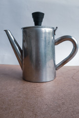  antique kettle isolated on white background