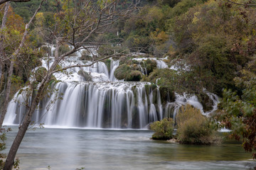 Cascading Waterfalls Skradinski Buk. Krka