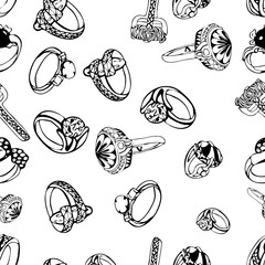 seamless pattern, jewelry, for scrapbook paper, textile, beads, chain ornament, vector, frame, bracelet