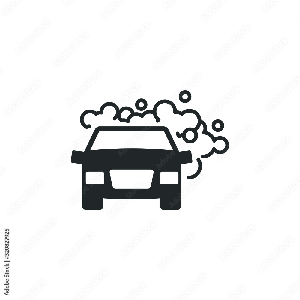 Poster car wash icon template color editable. clean car wash symbol vector sign isolated on white backgroun