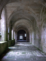 stone cloisters in Oseira monastery