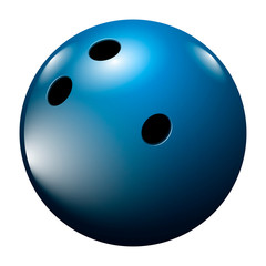 Isolated realistic bowling ball