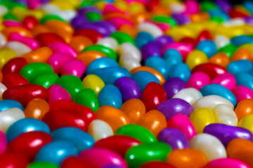 Various Colorful small jujube candies