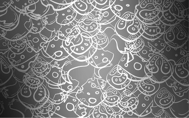 Obraz premium Light Gray vector background with tasty food. Illustration with set of fresh food in doodle style. Pattern for menu of cafes, bars, restaurants.