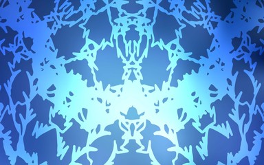 Light BLUE vector natural abstract template. Blurred decorative design in Indian style with lines drown by child. The pattern can be used for heads of websites and designs.