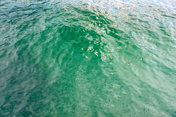 Turquoise glare of the sea background