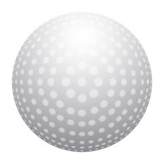 Isolated realistic golf ball