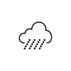 hard rain icon template color editable. cloud and rain symbol vector sign isolated on white background illustration for graphic and web design.