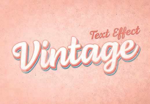Vintage Text Effect Mockup