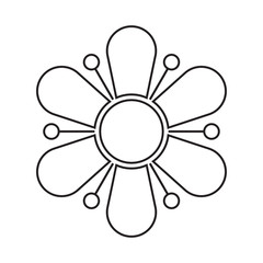 Flower icons in a trendy flat style isolated with a white background. Can be used for coloring book elements. Vector illustration.