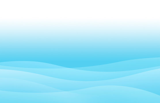 Light Blue Waves Of The Sea - Abstract Background With Stylized Digital Gradient And Simple Organic Shapes