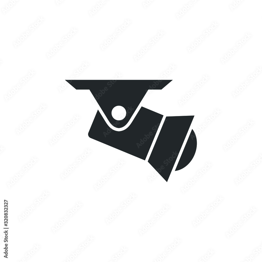 Poster searchlight icon template color editable. spotlight symbol vector sign isolated on white background 