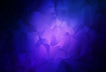 Fototapeta premium Dark BLUE vector abstract polygonal background. A sample with polygonal shapes. Brand new design for your business.